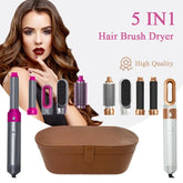 5-in-1 Professional Hair Dryer & Styling Set - Includes Curling Iron